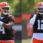 Deshaun Watson and Shedeur Sanders Cleveland Browns training camp quarterback competition